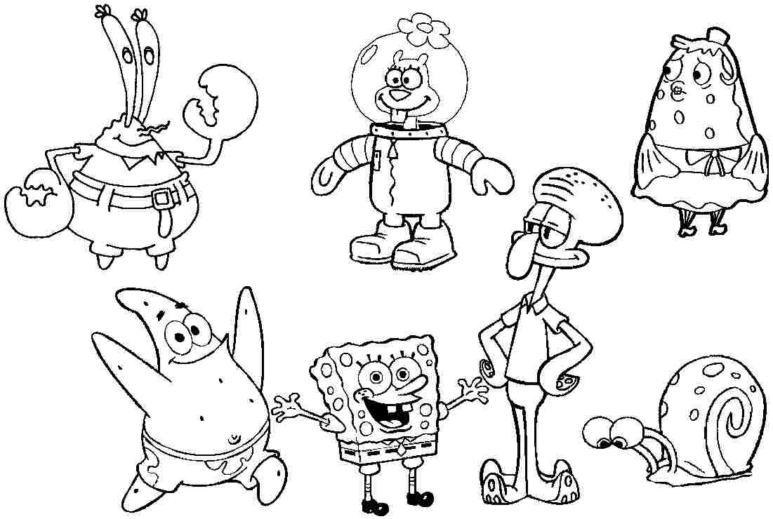Plansa de colorat cu Spongebob 110 14